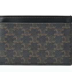 CELINE Card Holder/Card Case 10B70 Triomphe Canvas Black E-156240