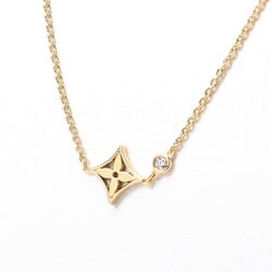 Louis Vuitton LOUIS VUITTON Pendant Monogram Idylle Neck Q93280 K18YG Diamond 1P 40cm E-156086