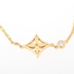 Louis Vuitton LOUIS VUITTON Pendant Monogram Idylle Neck Q93280 K18YG Diamond 1P 40cm E-156086