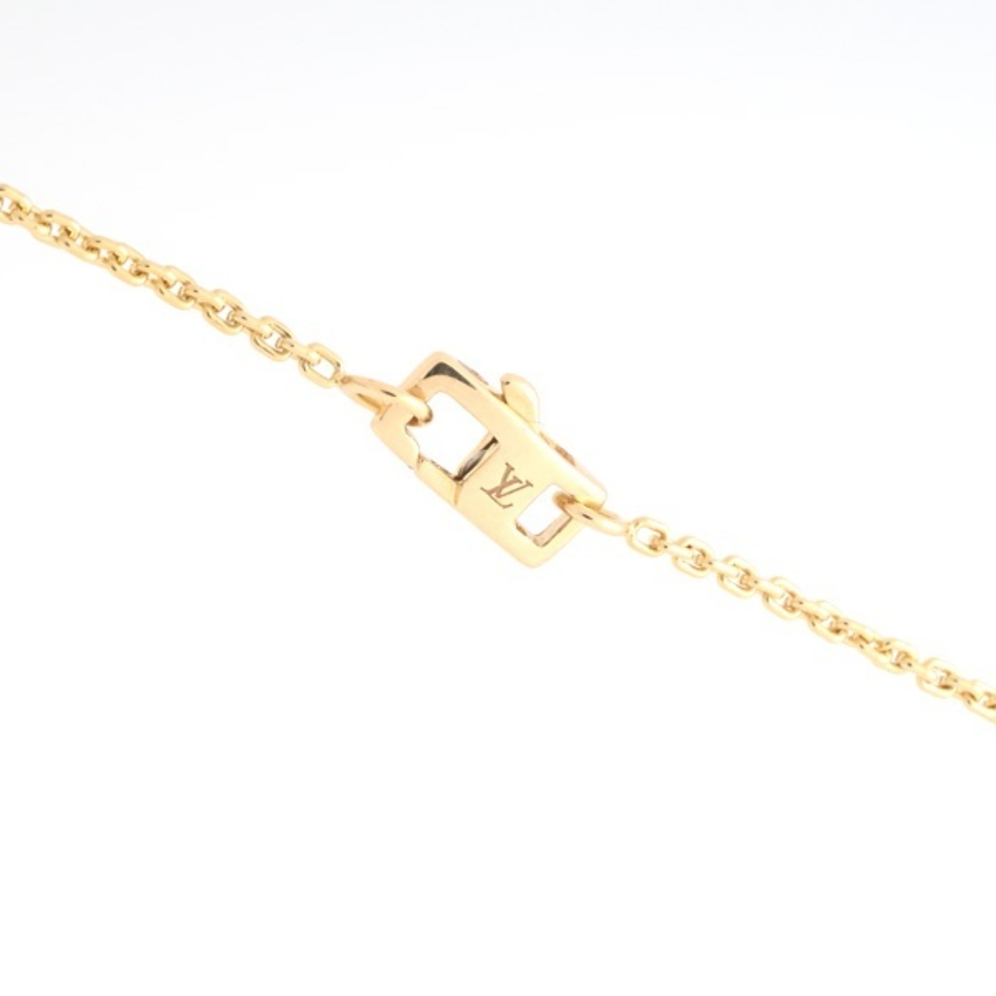 Louis Vuitton LOUIS VUITTON Pendant Monogram Idylle Neck Q93280 K18YG Diamond 1P 40cm E-156086