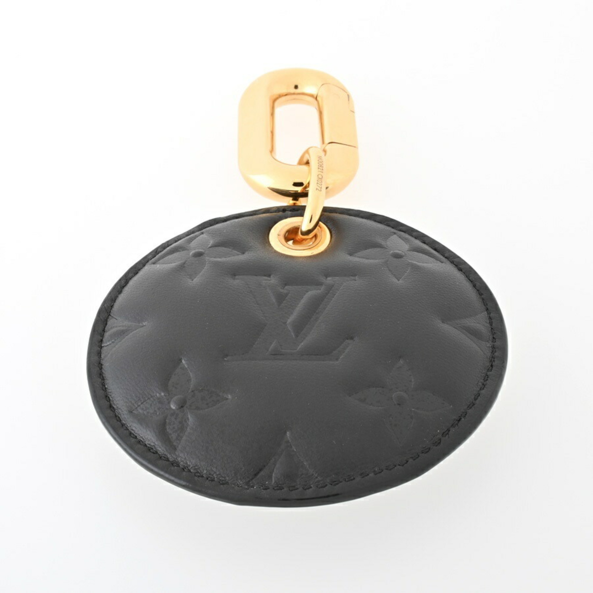 Louis Vuitton Bijoux Sac Coussin Illustre Monogram Keychain Charm M00821 Leather Black/Gold S-156034