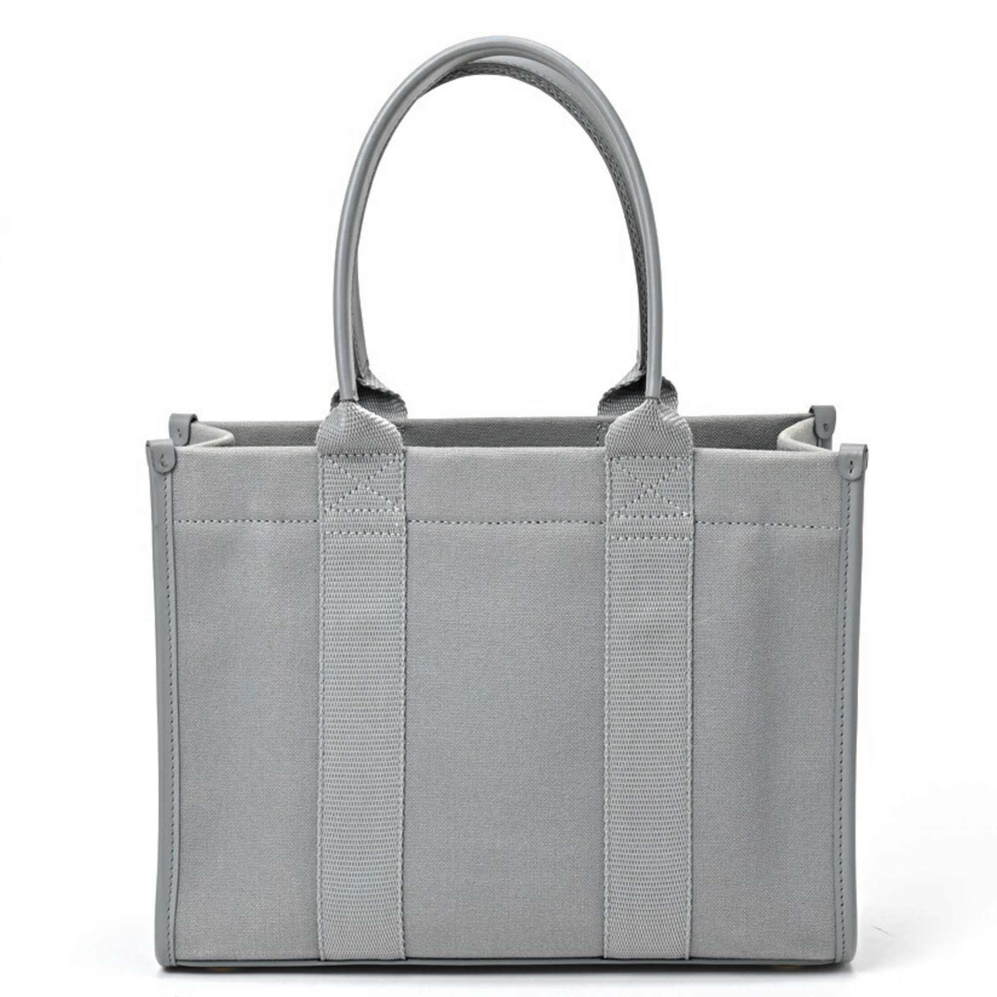 BALENCIAGA Hardware Small Tote Bag 671402 Cotton Canvas/Leather Grey S-156282