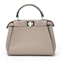 FENDI Peekaboo Small Selleria Bag 8BN244N8KF04YB Dove Gray (Greige) S-156232