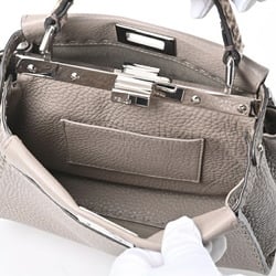 FENDI Peekaboo Small Selleria Bag 8BN244N8KF04YB Dove Gray (Greige) S-156232