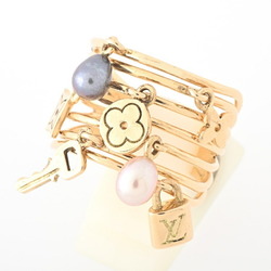 Louis Vuitton Berg Monogram Ring K18YG Freshwater Pearl #13 E-156082