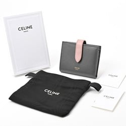 CELINE Small Strap Wallet Essential 10H263BRU.10GV Gray/Pink S-156157