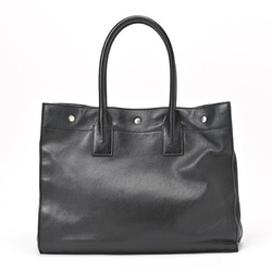 Saint Laurent Rive Gauche Small Tote Bag 686266 Smooth Leather Black S-156202