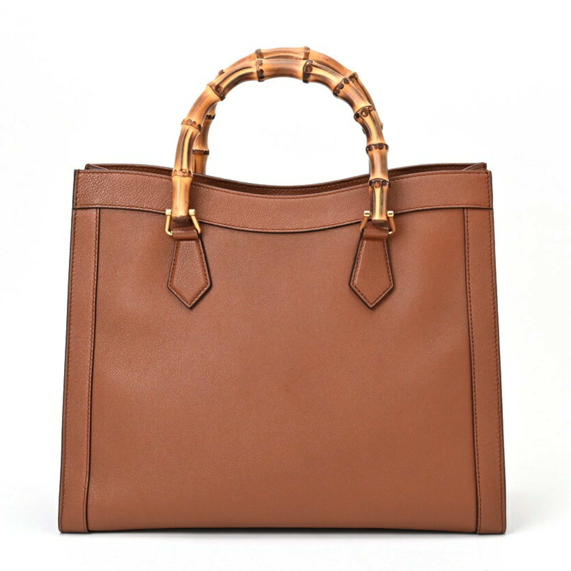 GUCCI Diana Medium Tote Bag 655658 Leather/Bamboo Brown S-156281