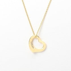 Tiffany & Co. Elsa Peretti Heart Pendant Necklace 16mm K18YG Diamond 5P 41cm60018138 L-156071