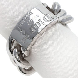 Christian Dior Dior Gormet de Large Chain #57 Ring, K18 White Gold, Women's