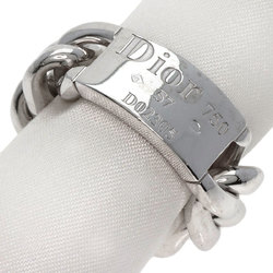 Christian Dior Dior Gormet de Large Chain #57 Ring, K18 White Gold, Women's