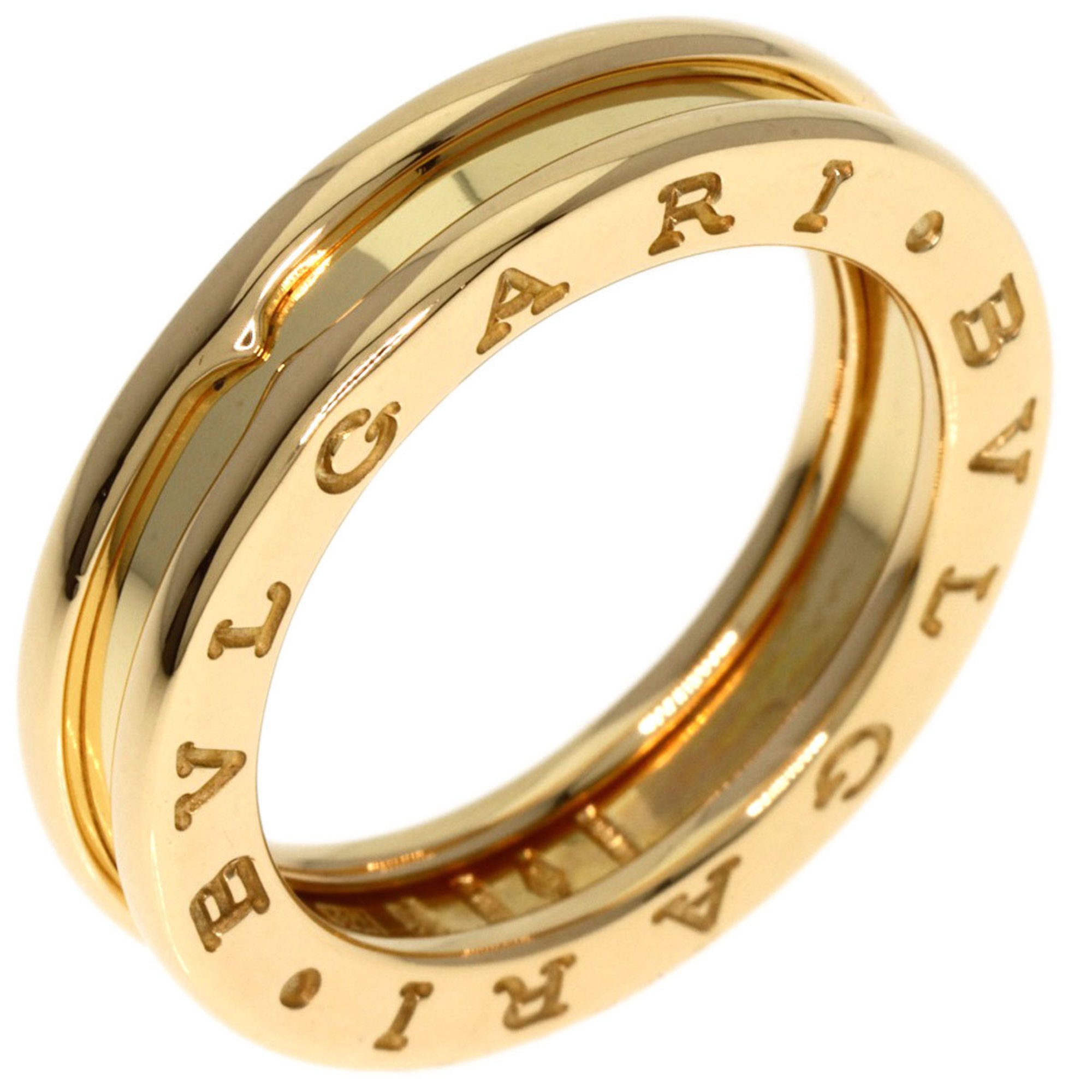 BVLGARI B-zero1 XS 1 Band #53 Ring, K18 Yellow Gold, Women's