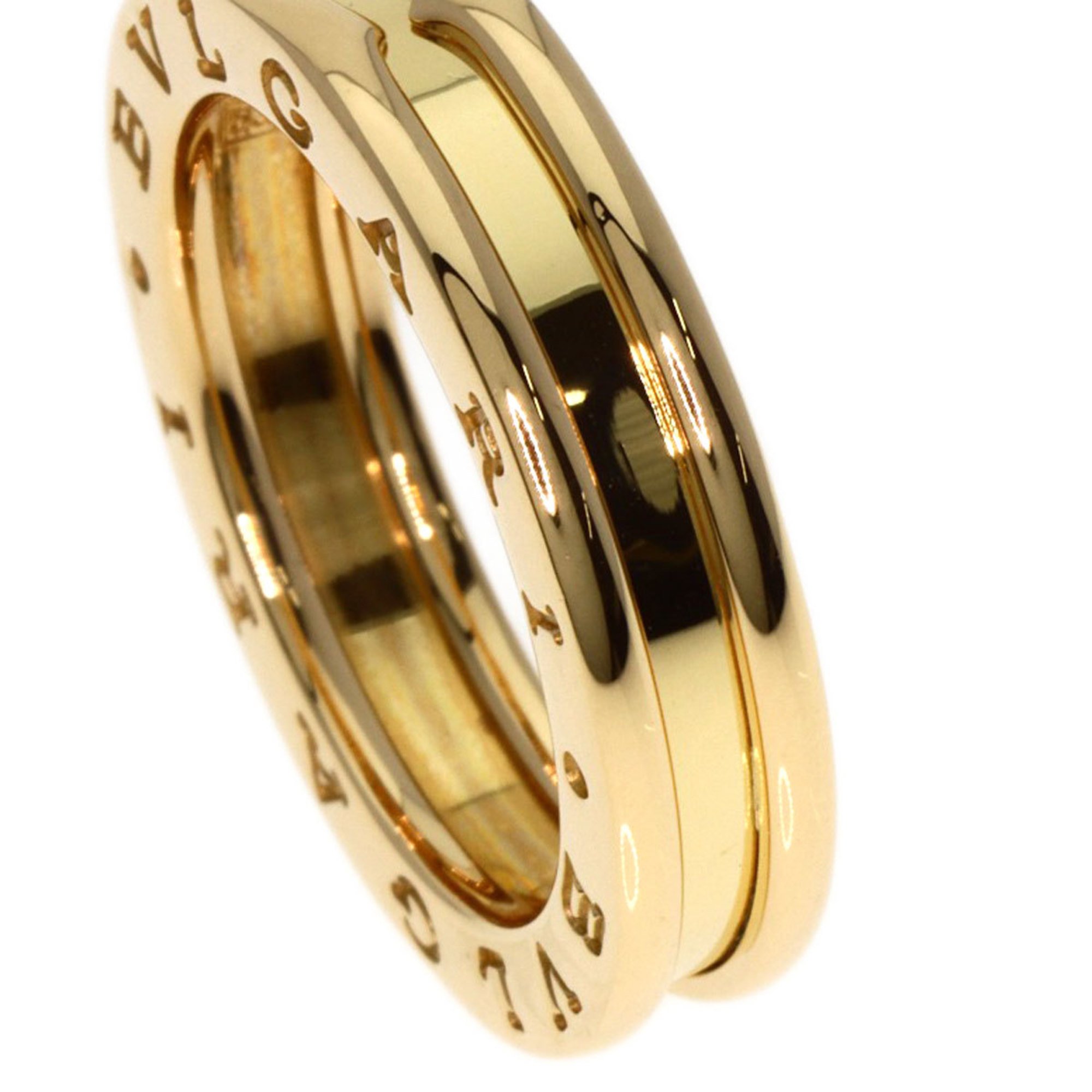 BVLGARI B-zero1 XS 1 Band #53 Ring, K18 Yellow Gold, Women's