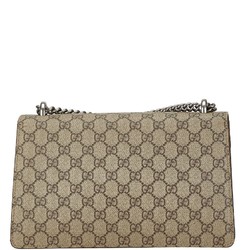 Gucci GG Supreme Dionysus Chain Shoulder Bag 400249 Beige PVC Leather Women's GUCCI