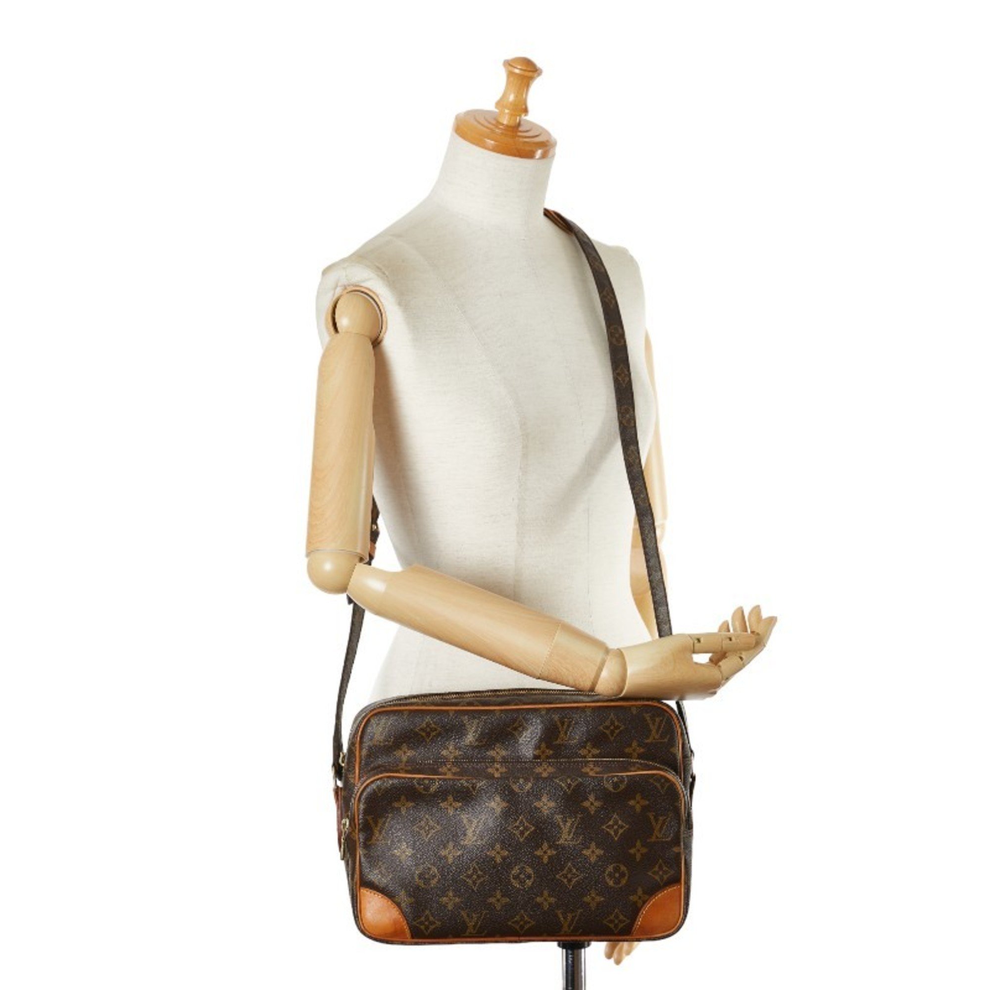 Louis Vuitton Monogram Nile Shoulder Bag M45244 Brown PVC Leather Women's LOUIS VUITTON