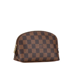 Louis Vuitton Damier Pochette Tick PM Pouch N47516 Brown PVC Leather Women's LOUIS VUITTON