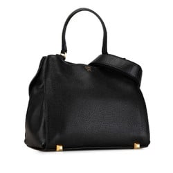 MCM Handbag Shoulder Bag Black Leather Women's