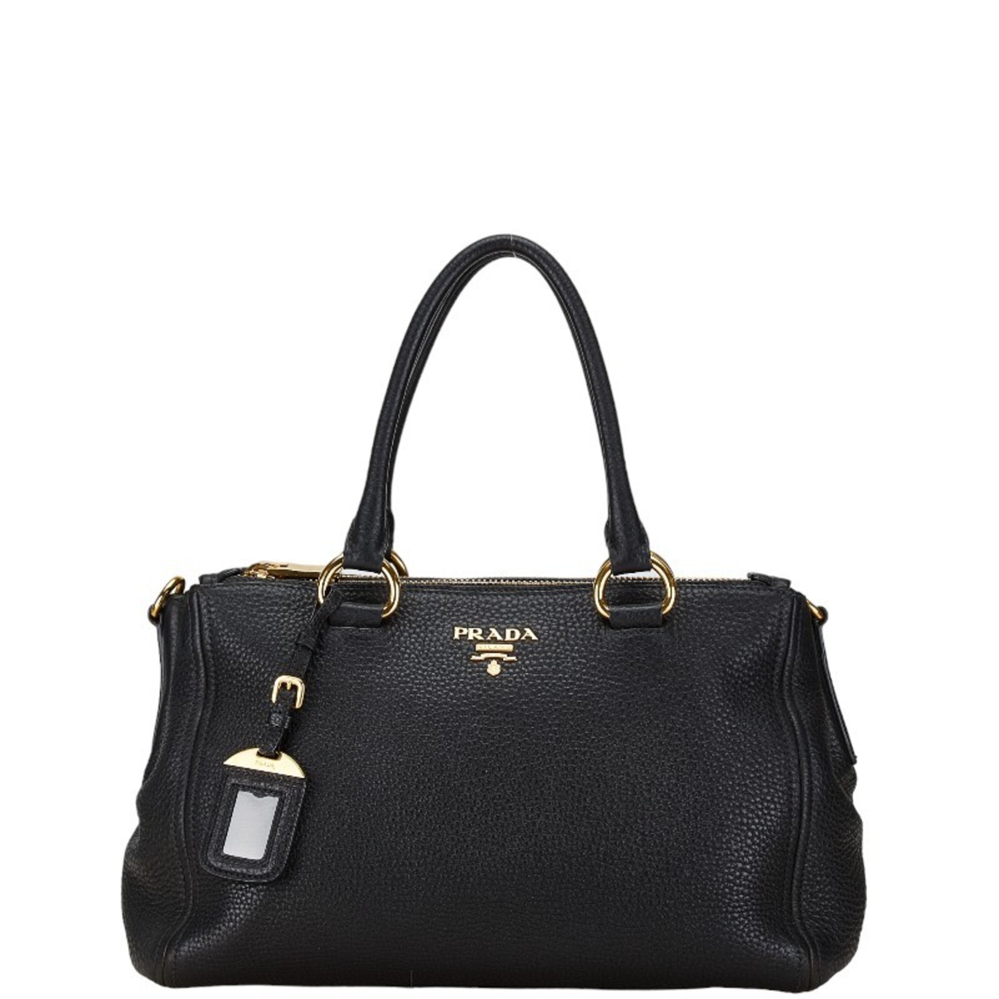 Prada Handbag Shoulder Bag 1BA866 Black Leather Women's PRADA