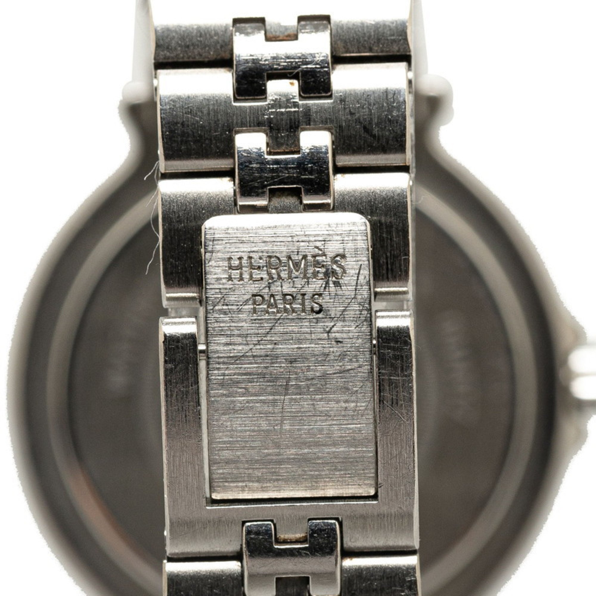 Hermes Captain Nemo Watch Quartz White Dial Stainless Steel Plated Men's HERMES