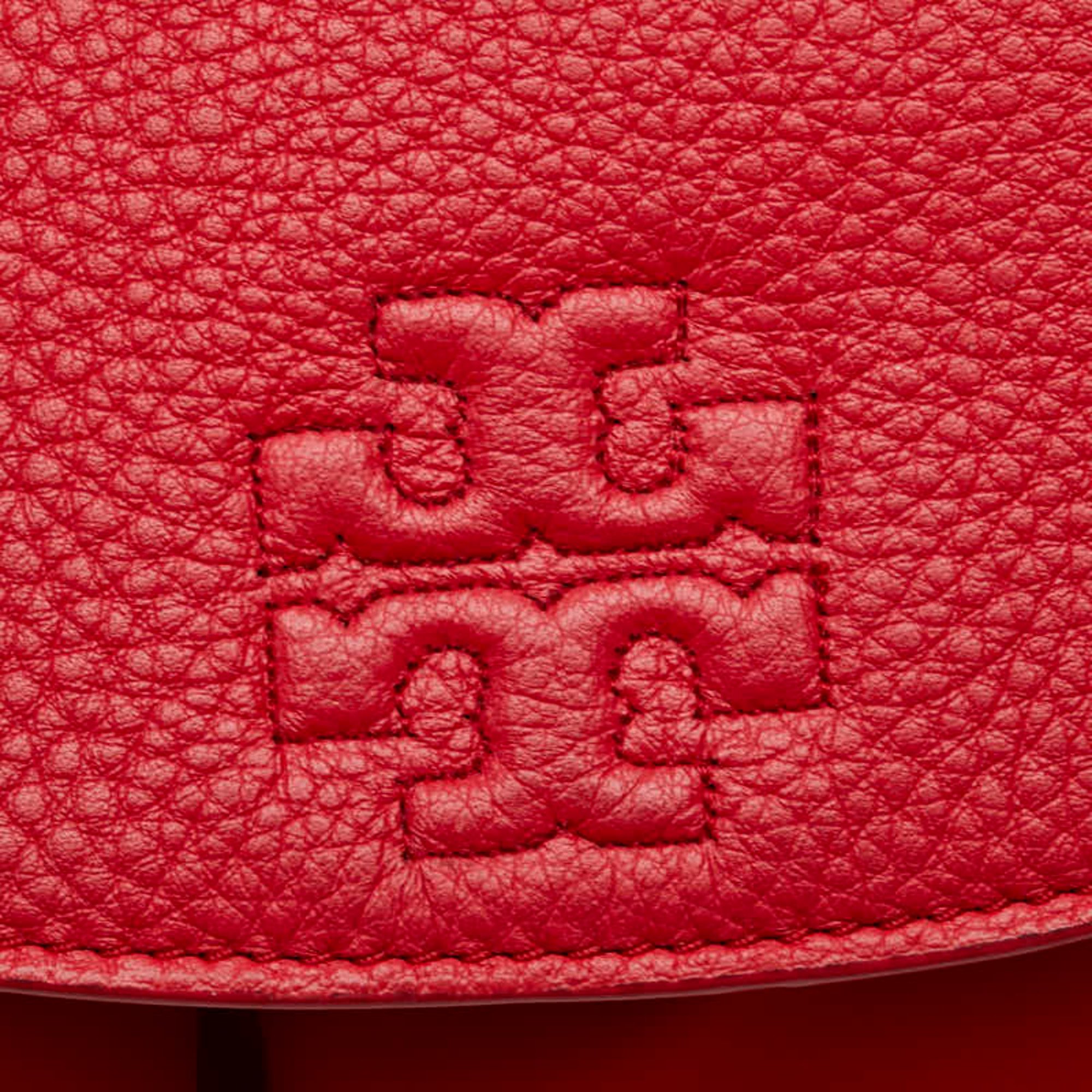 Tory Burch Shoulder Bag with Diaper Changing Mat, Mother's Bag, Red, Nylon, Leather, Women's