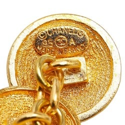 Chanel Coco Mark Round Double Cufflinks Gold Plated Women's CHANEL