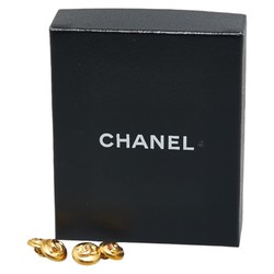 Chanel Coco Mark Round Double Cufflinks Gold Plated Women's CHANEL