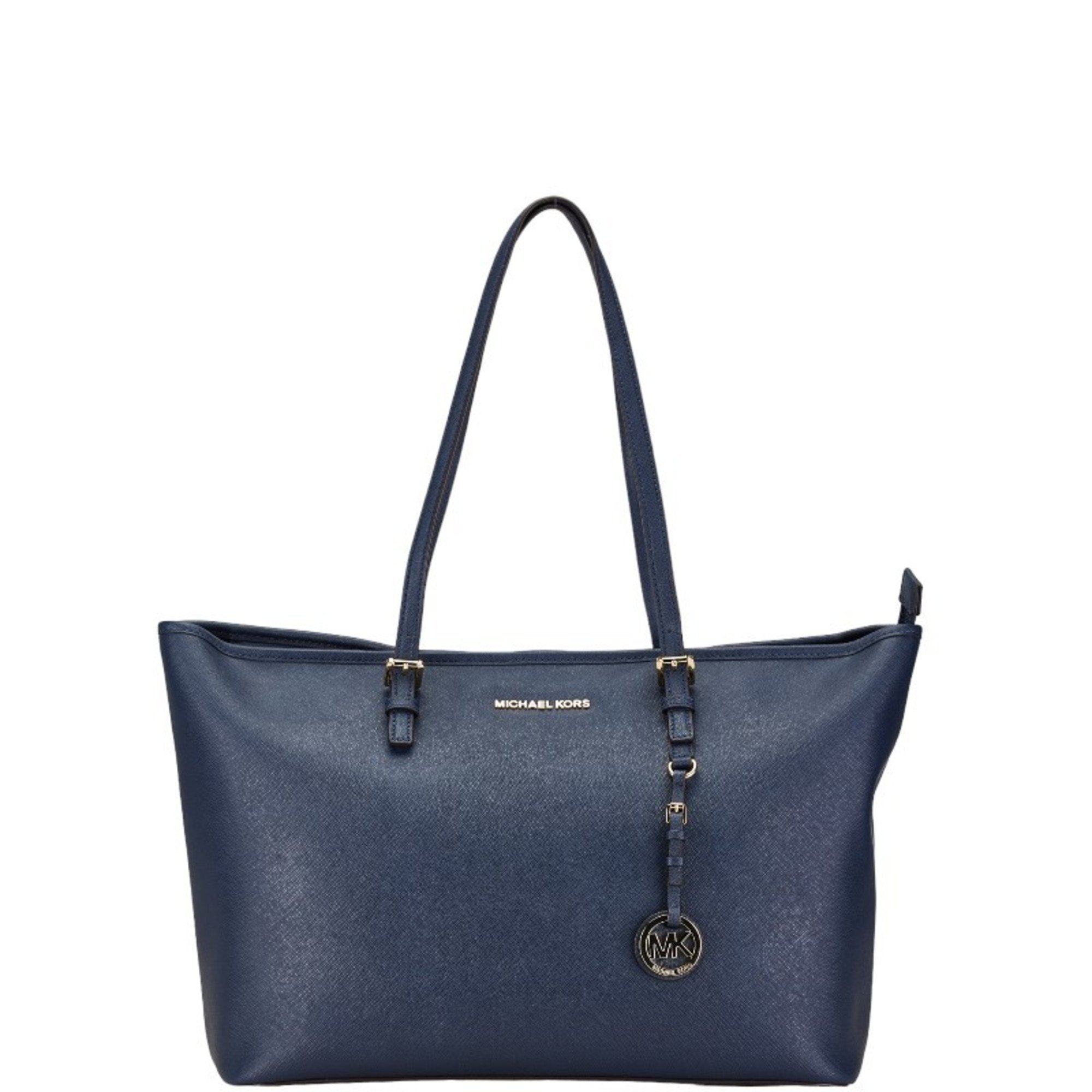 Michael Kors Tote Bag Navy Leather Women's