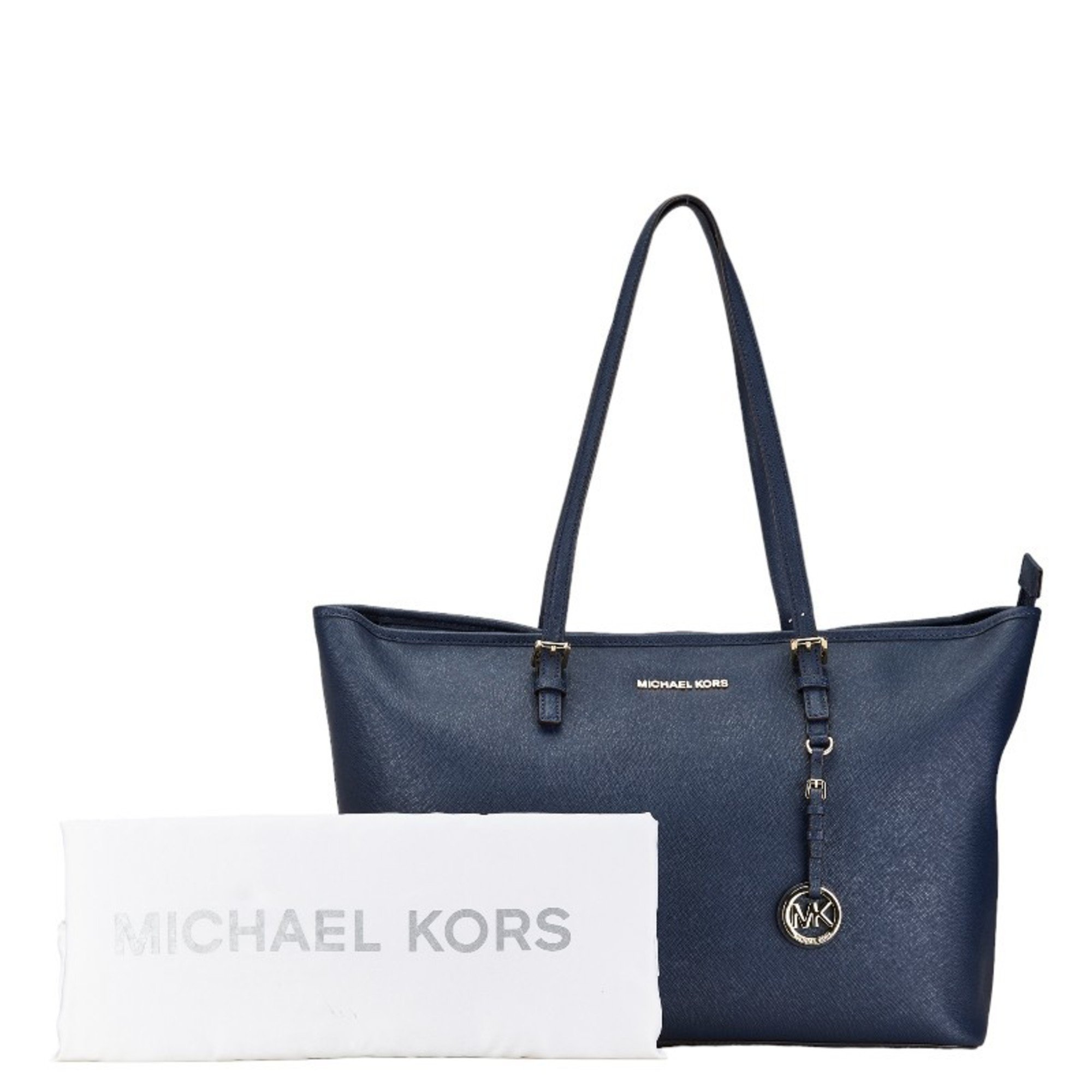 Michael Kors Tote Bag Navy Leather Women's