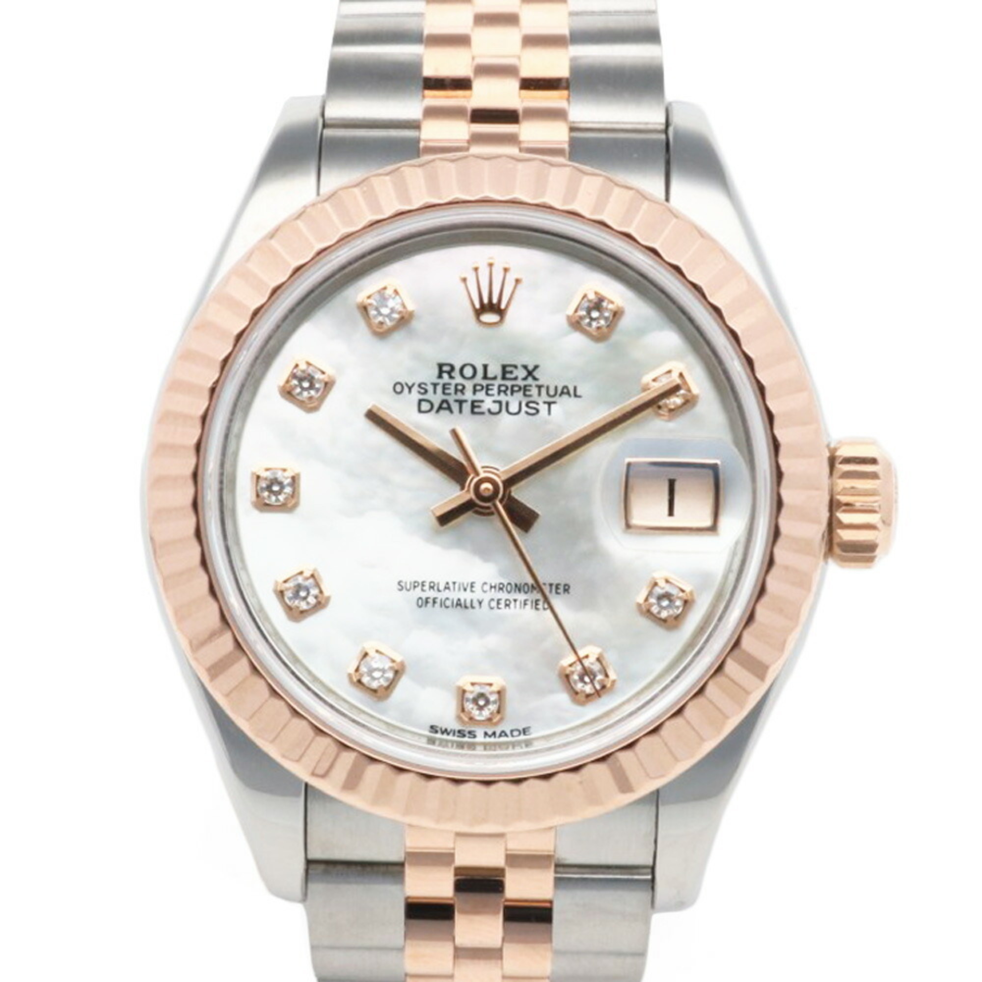 Rolex Datejust Oyster Perpetual Watch Stainless Steel 279171G Automatic Women's ROLEX Random 10P Diamonds Overhauled