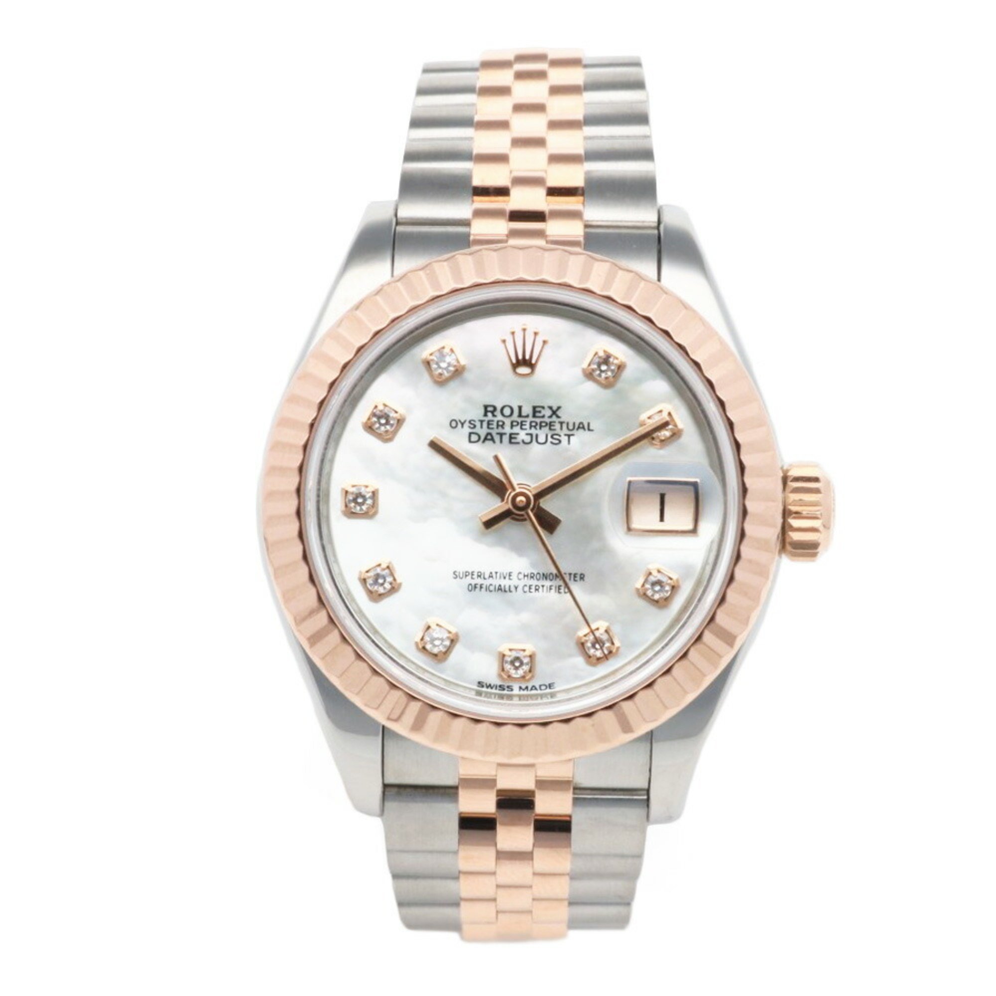 Rolex Datejust Oyster Perpetual Watch Stainless Steel 279171G Automatic Women's ROLEX Random 10P Diamonds Overhauled