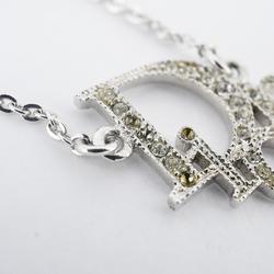 Christian Dior Bracelet Rhinestone Metal Silver Women's