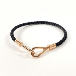 HERMES Jumbo H Bracelet in Swift Leather/GP Black for Women N4075258