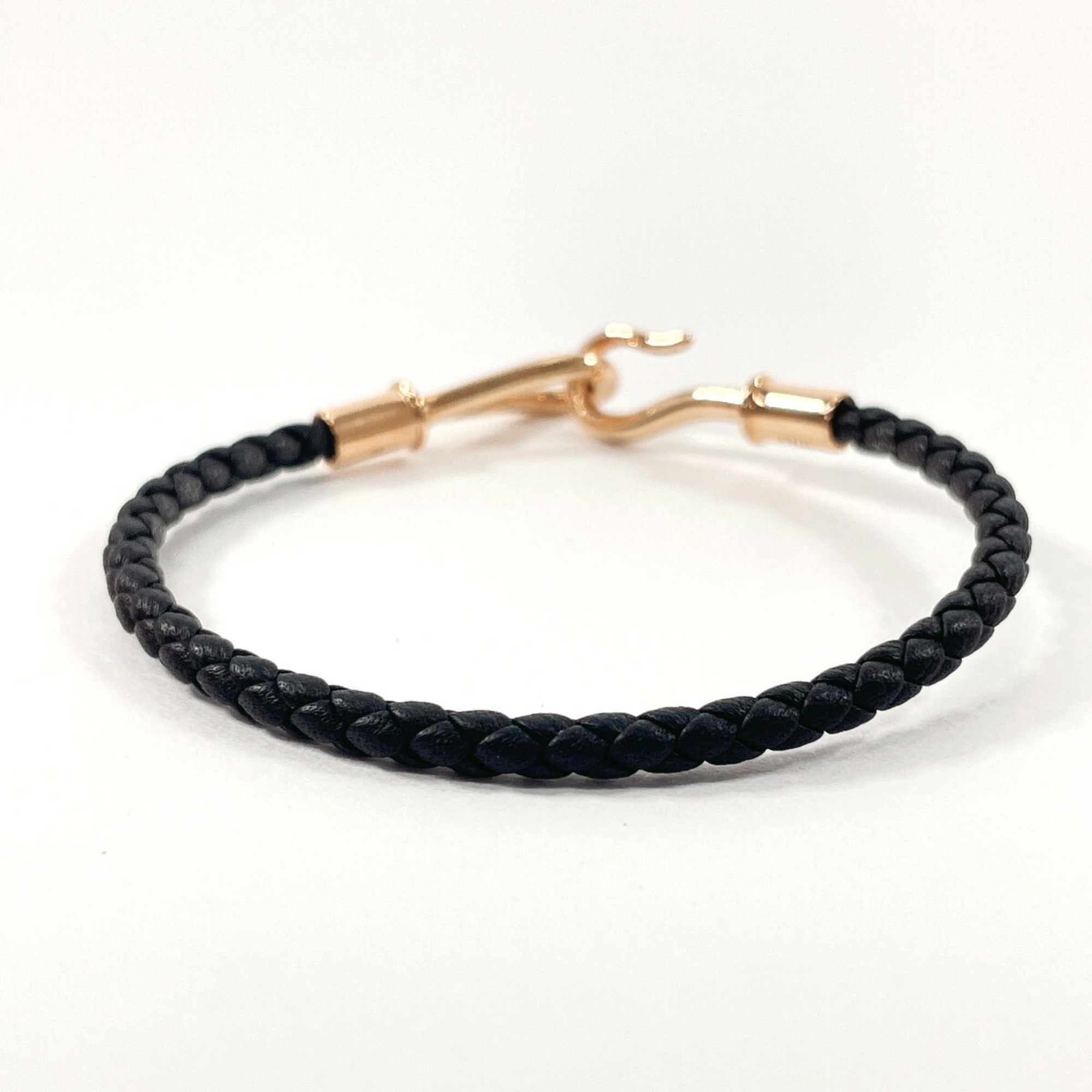 HERMES Jumbo H Bracelet in Swift Leather/GP Black for Women N4075258