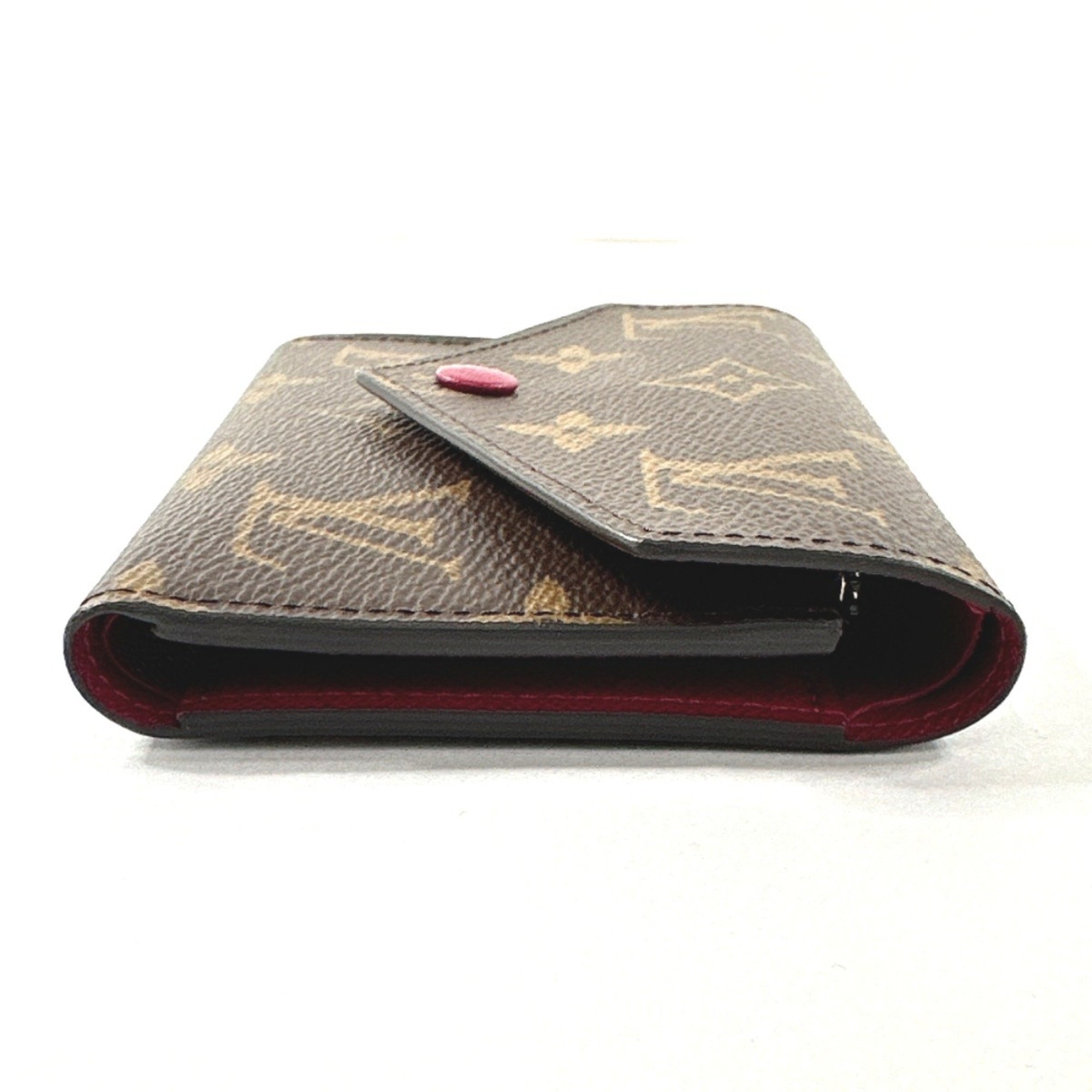 LOUIS VUITTON Louis Vuitton Portefeuille Victorine M41938 Tri-fold Wallet Monogram Canvas Brown Women's F4075304