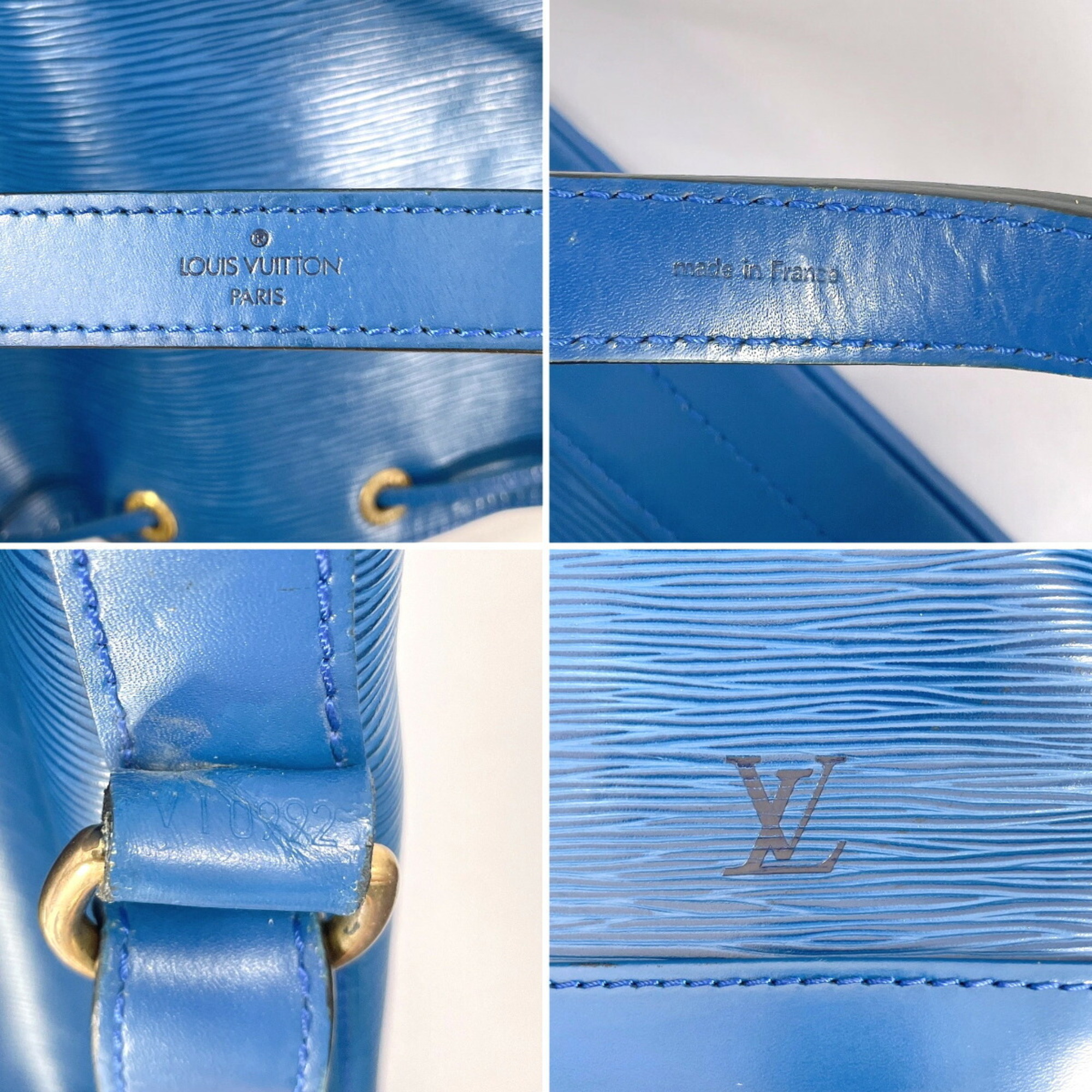 LOUIS VUITTON Louis Vuitton Noe M44005 Shoulder Bag Epi Leather Blue Women's F4075266