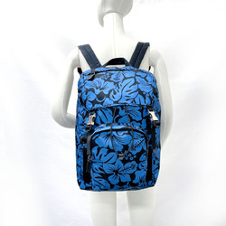 PRADA Prada Hibiscus Pattern V135 Backpack Daypack Nylon Blue Women's N4075096