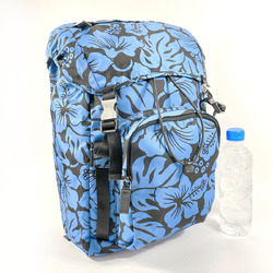 PRADA Prada Hibiscus Pattern V135 Backpack Daypack Nylon Blue Women's N4075096