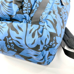 PRADA Prada Hibiscus Pattern V135 Backpack Daypack Nylon Blue Women's N4075096