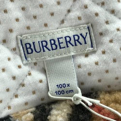 BURBERRY Check Fleece Baby Blanket, Polyester, Acrylic, Women's, Beige