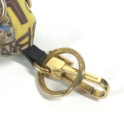 BURBERRY Check Rabbit Bag Charm Keychain Canvas Women's Beige