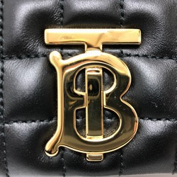 BURBERRY Lola Small Quilted Chain Shoulder Bag Leather Women's Black