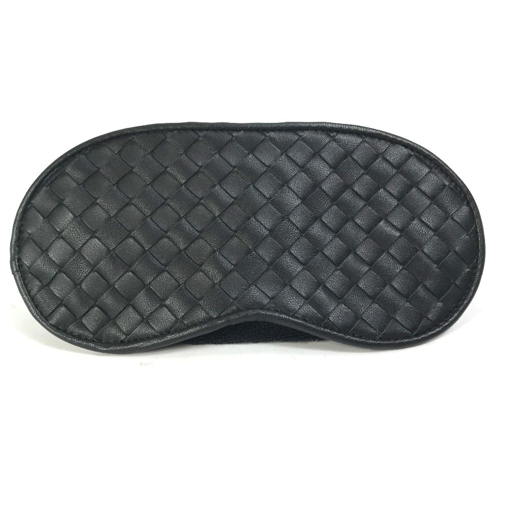 BOTTEGA VENETA Bottega Veneta Night Goods Sleep Intrecciato Eye Mask Leather Men's Women's Black