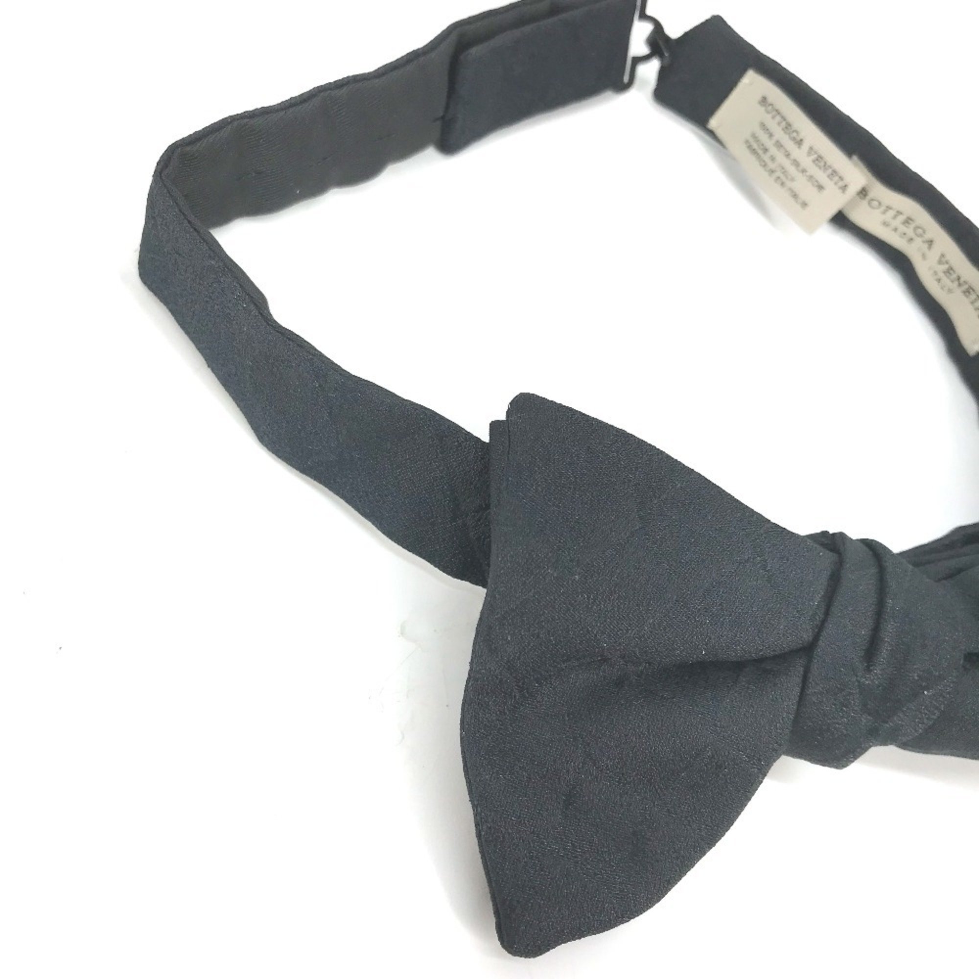 BOTTEGA VENETA Bottega Veneta Intrecciato Bow Tie Silk Men's Black