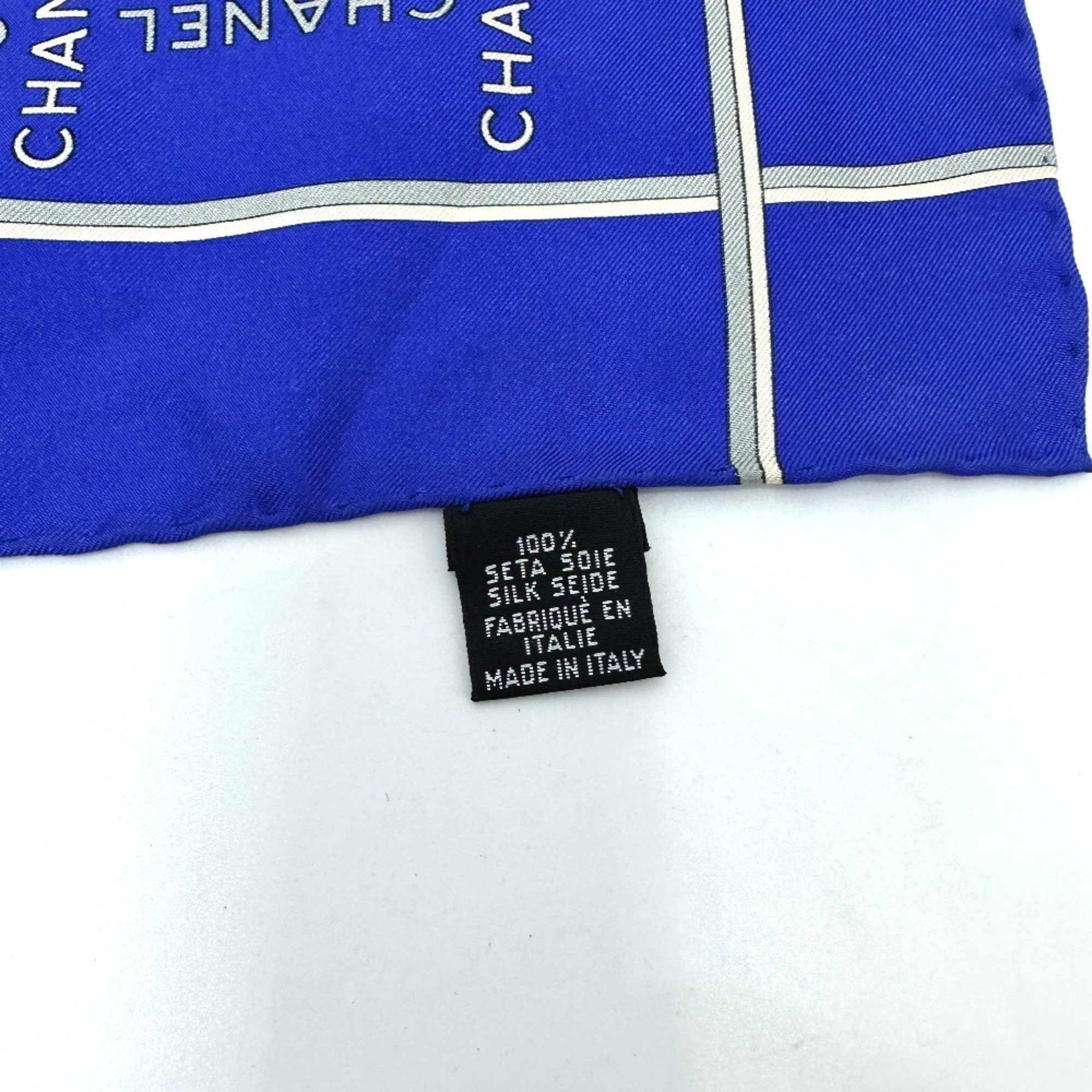 CHANEL Silk Handkerchief for Women, Blue