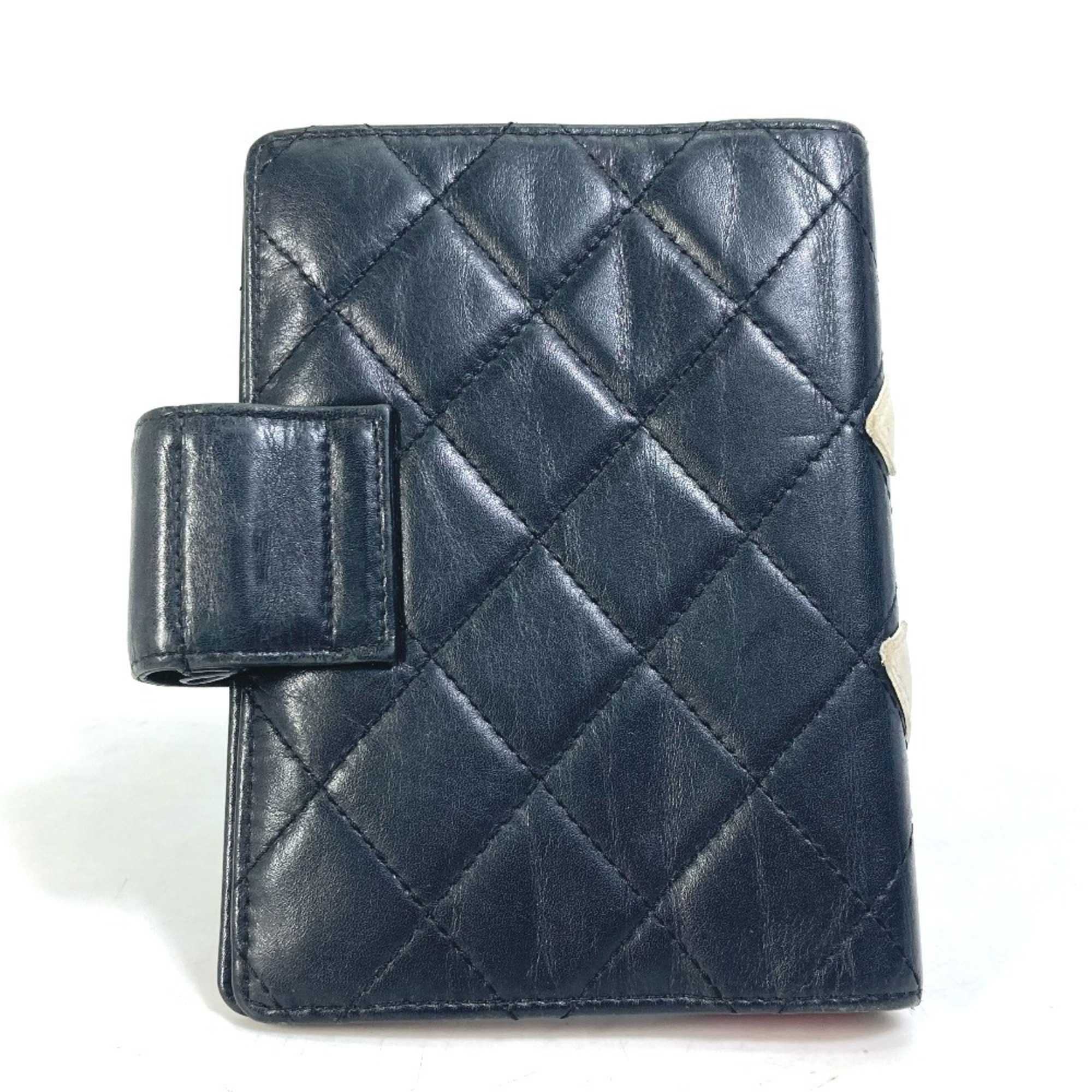 CHANEL A26727 CC Coco Mark Cambon Line Stationery Notebook Cover Leather Women's Black