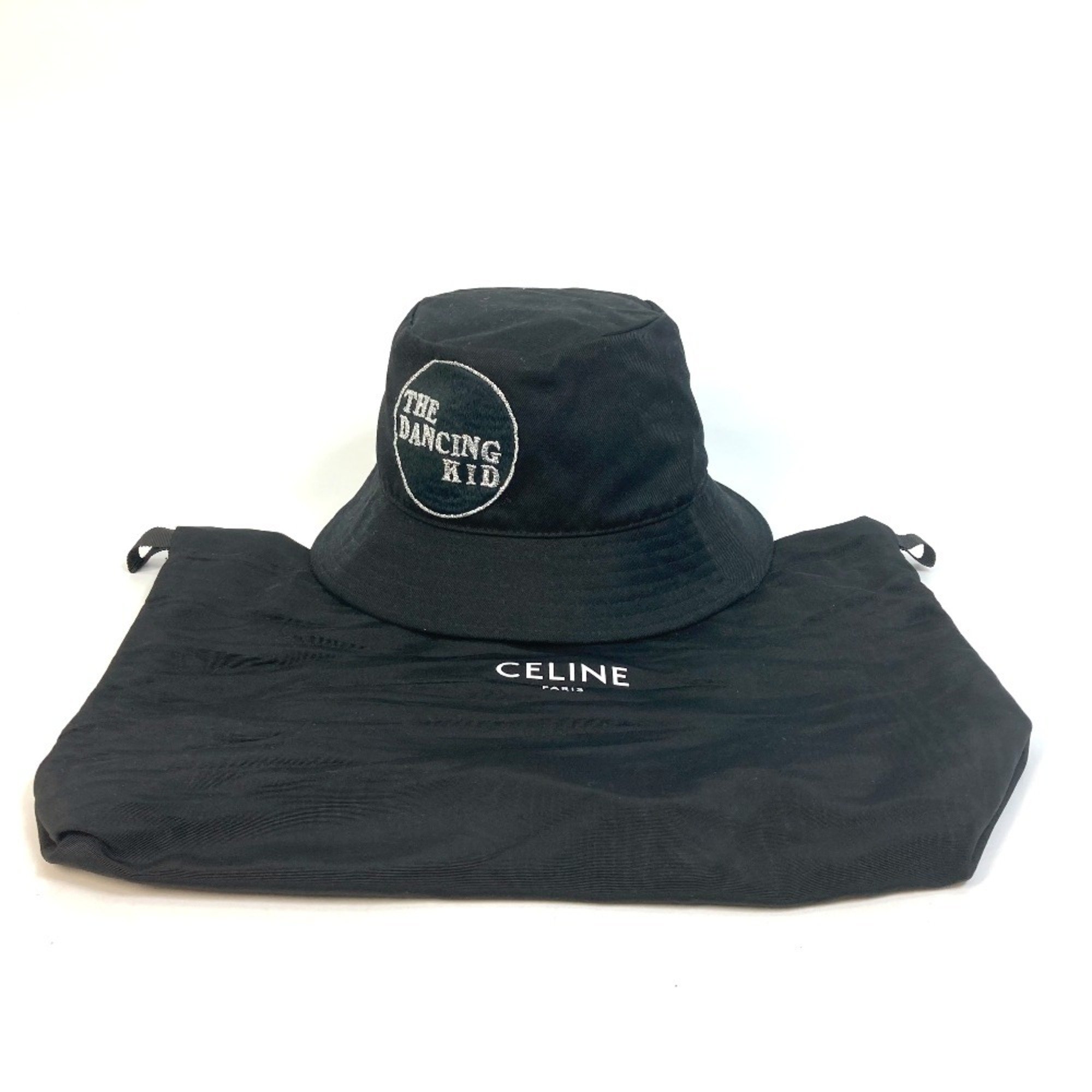 CELINE 21ss POPUP Limited THE DANCING KID Edith Slimane Bucket Hat Cotton Women's Black