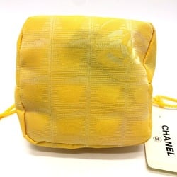 CHANEL A14355 New Travel Line Makeup Case Pouch Small Canvas Women's Yellow