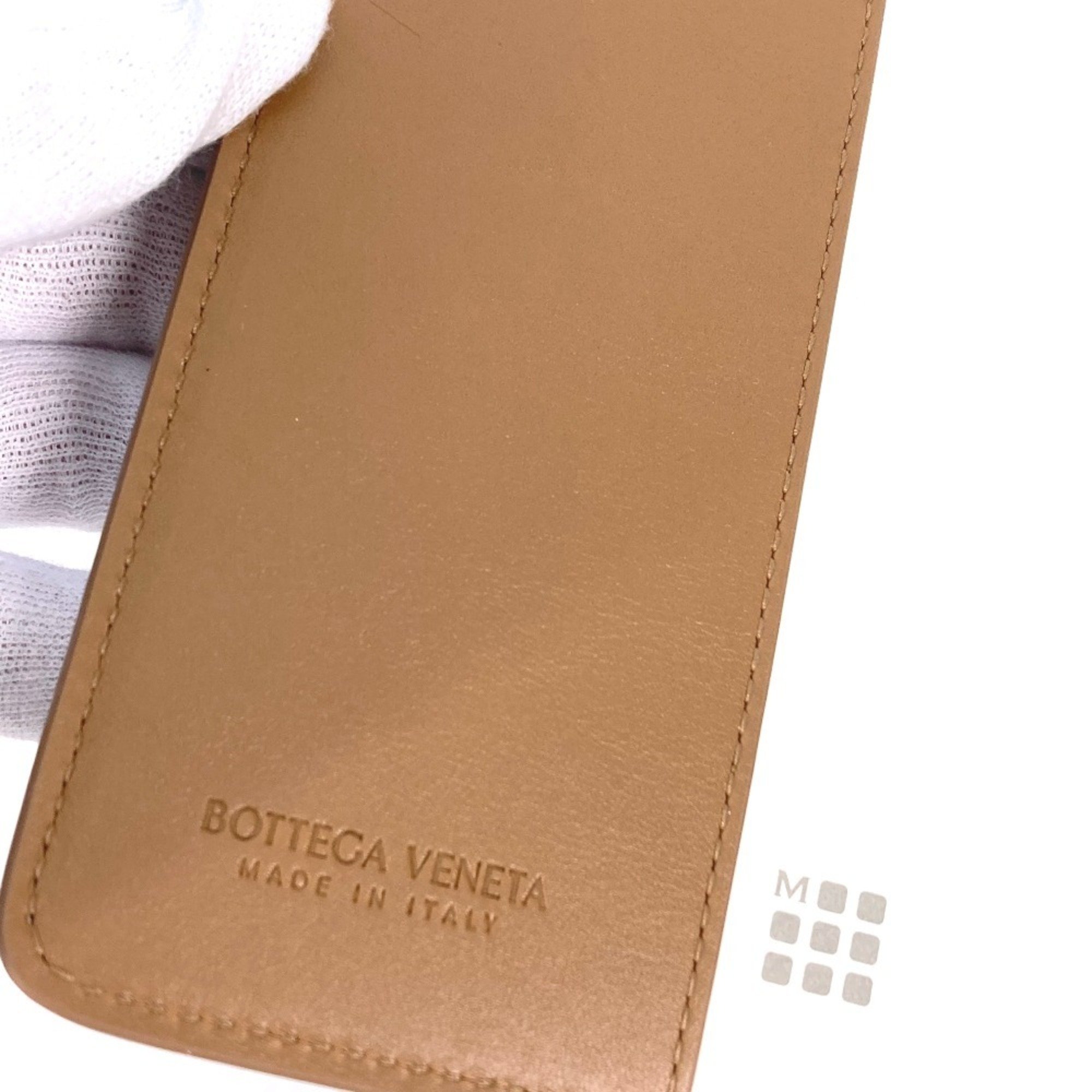 BOTTEGA VENETA 782665 Stationery Intrecciato Notebook Memo Cover Leather Men's Brown