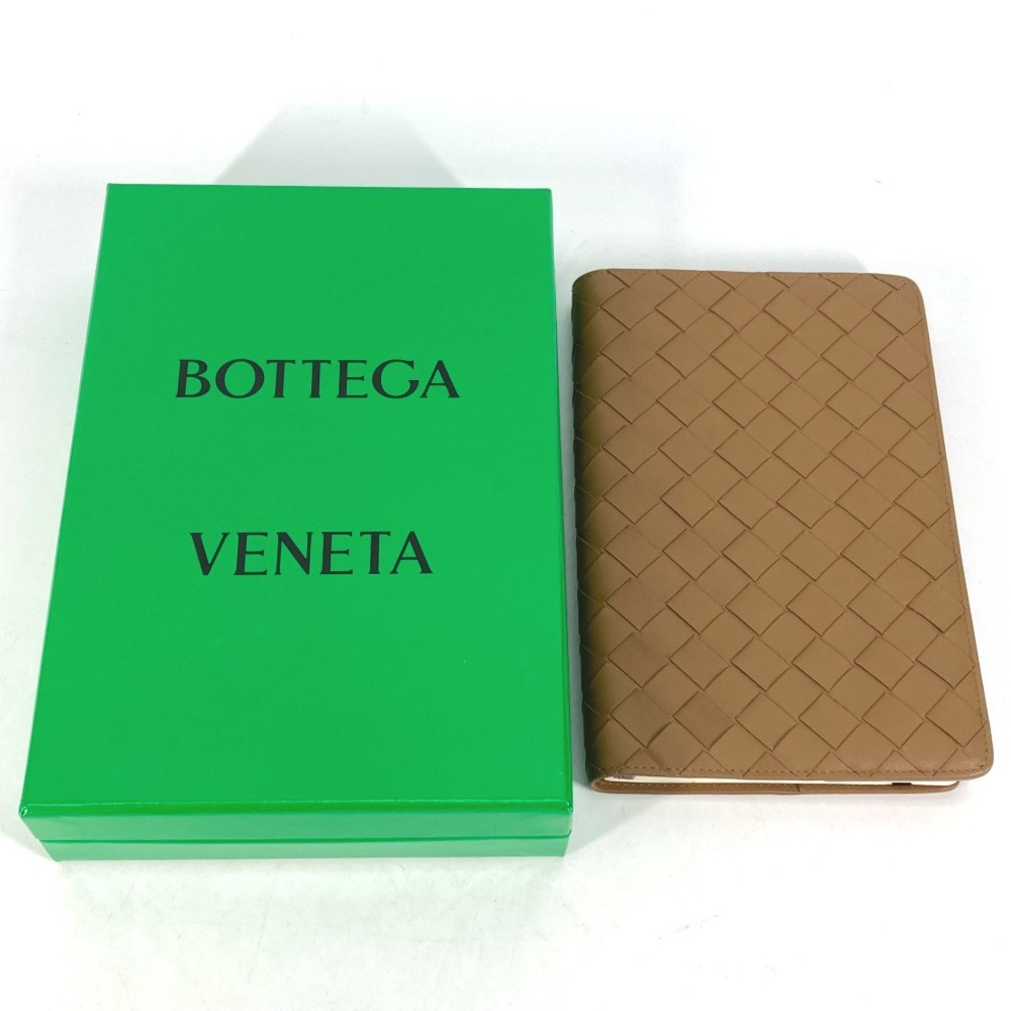 BOTTEGA VENETA 782665 Stationery Intrecciato Notebook Memo Cover Leather Men's Brown