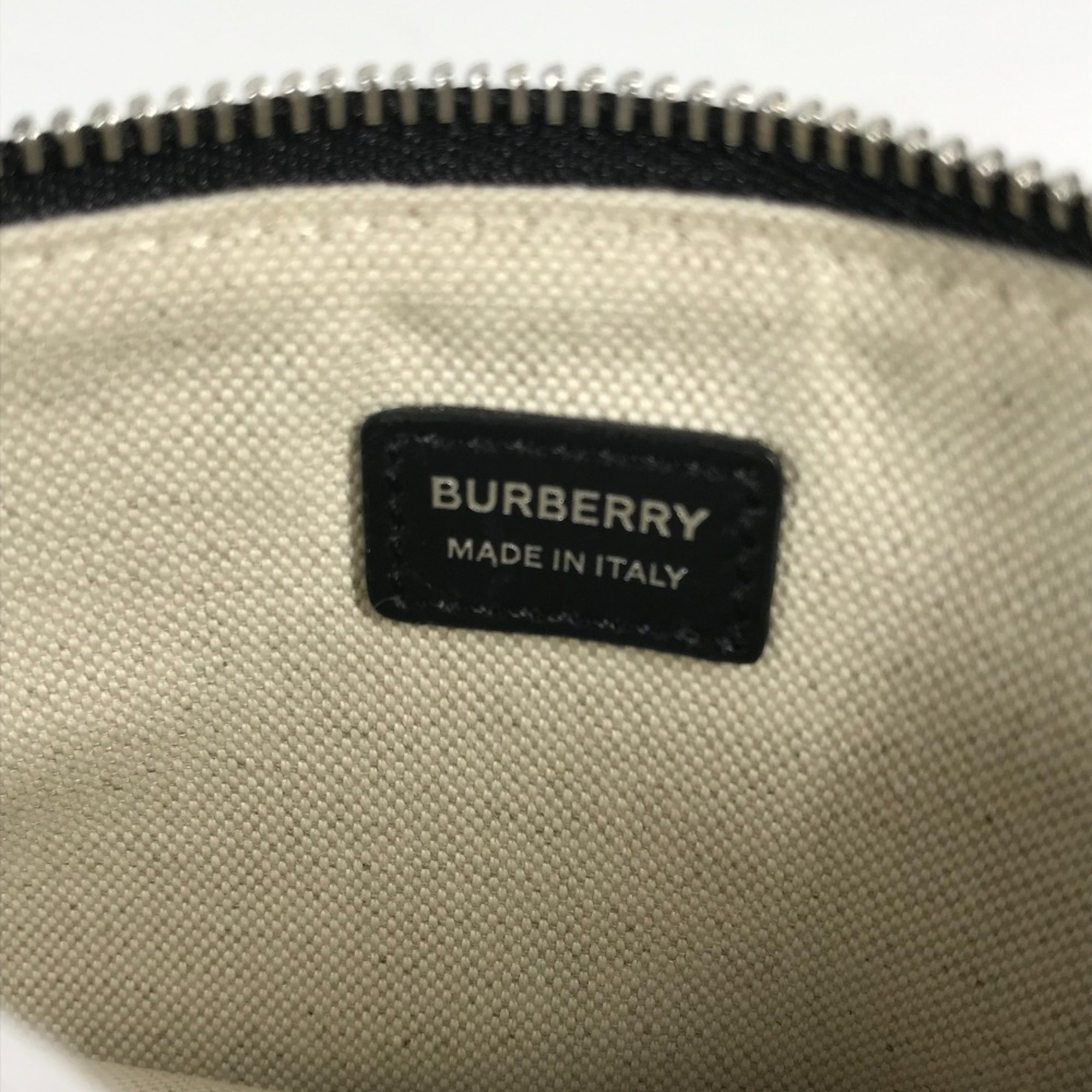 BURBERRY 8037549 LOVE Wallet/Coin Case Clutch Bag Pouch Canvas Women's Black